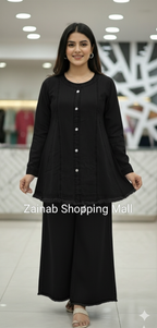 A0308-Our Hit Article Denim Frock Jeans 2pc