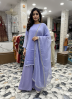 A276-Shesha Silk Shirt Plazo 3pc