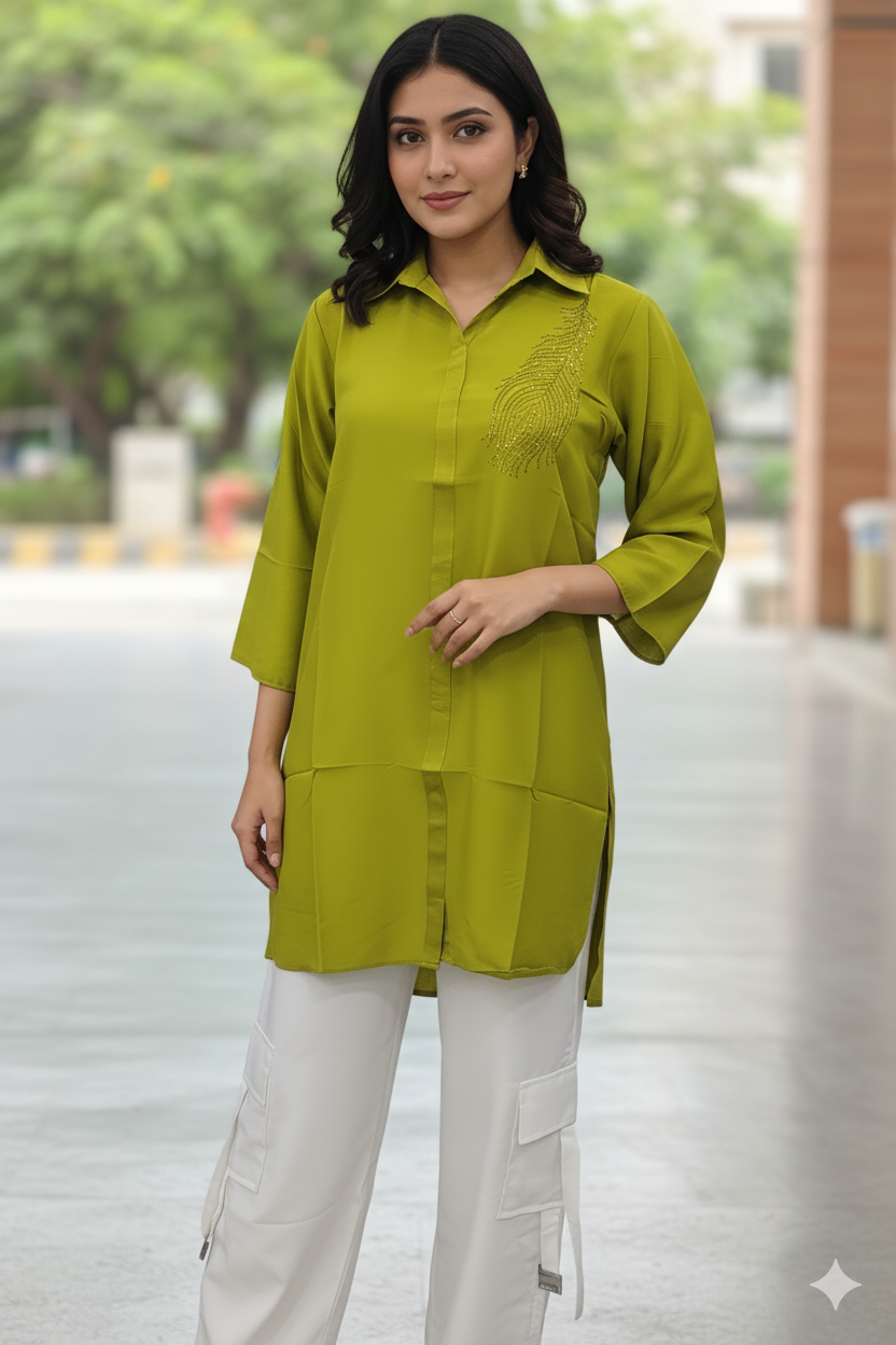 A0293-Stylish Grip Top With Cargo Trouser 2pc