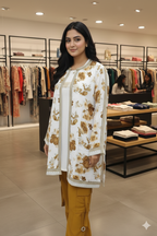 A0298- Stylish Open Gown With Cargo Trouser 2pc