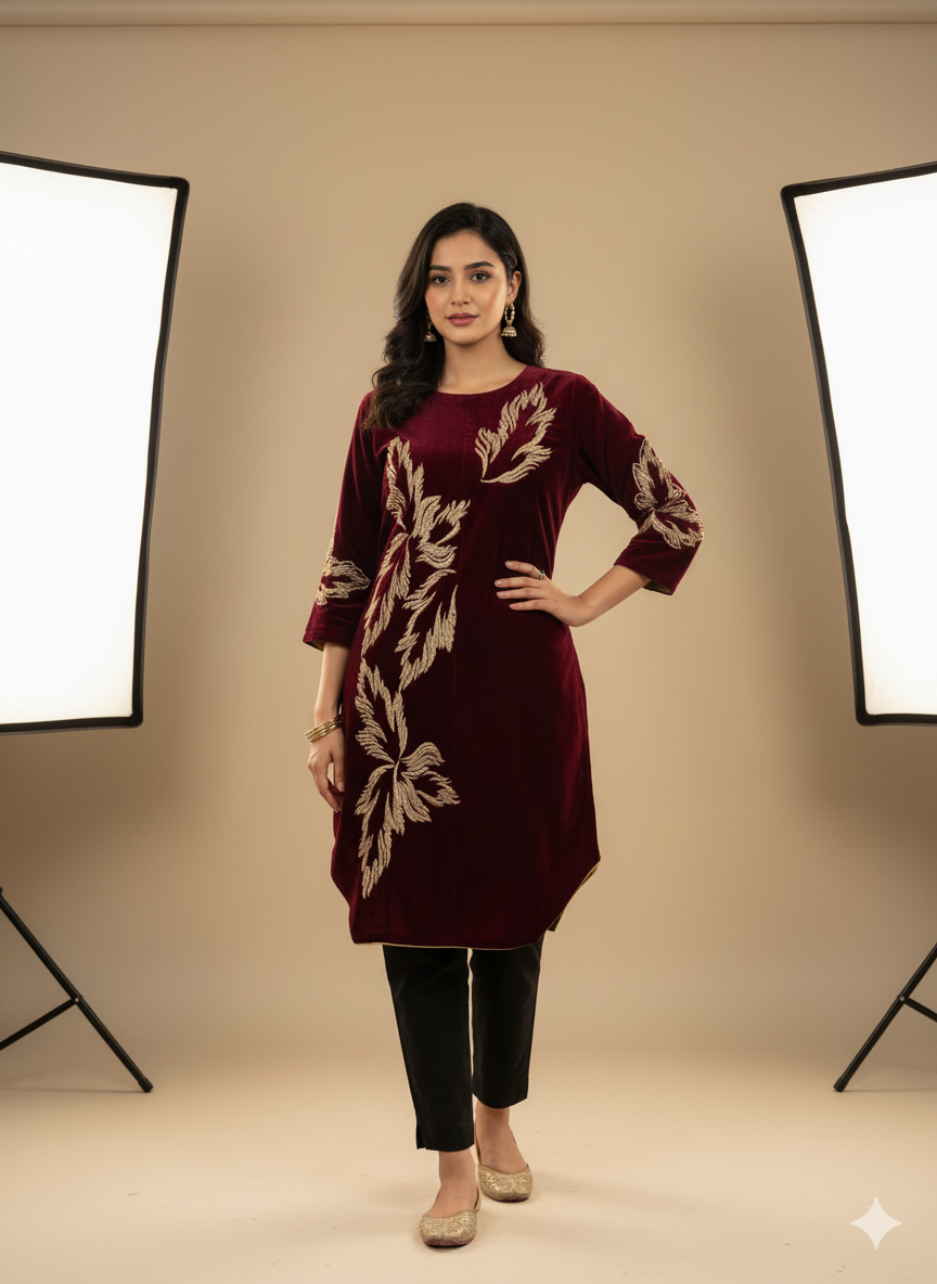 Velvet Double Tone Single Shirt