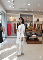 A0230-Viral Tranding Top With Embroidery Butterfly Jeans 2pc