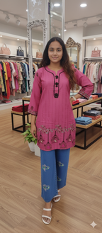 A0181-Cage Working Top With Plazo Pent 2pc