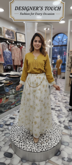 A0255-Stylish Chiffon Skirt Shirt