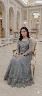 Havi Embroidery Net Single Maxi