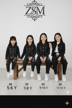 Stylish Baby Jacket With Embroidery Jeans 2pc