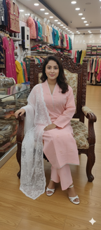 Stylish Khadar Long Shirt With Embroidery Dopata 3pc