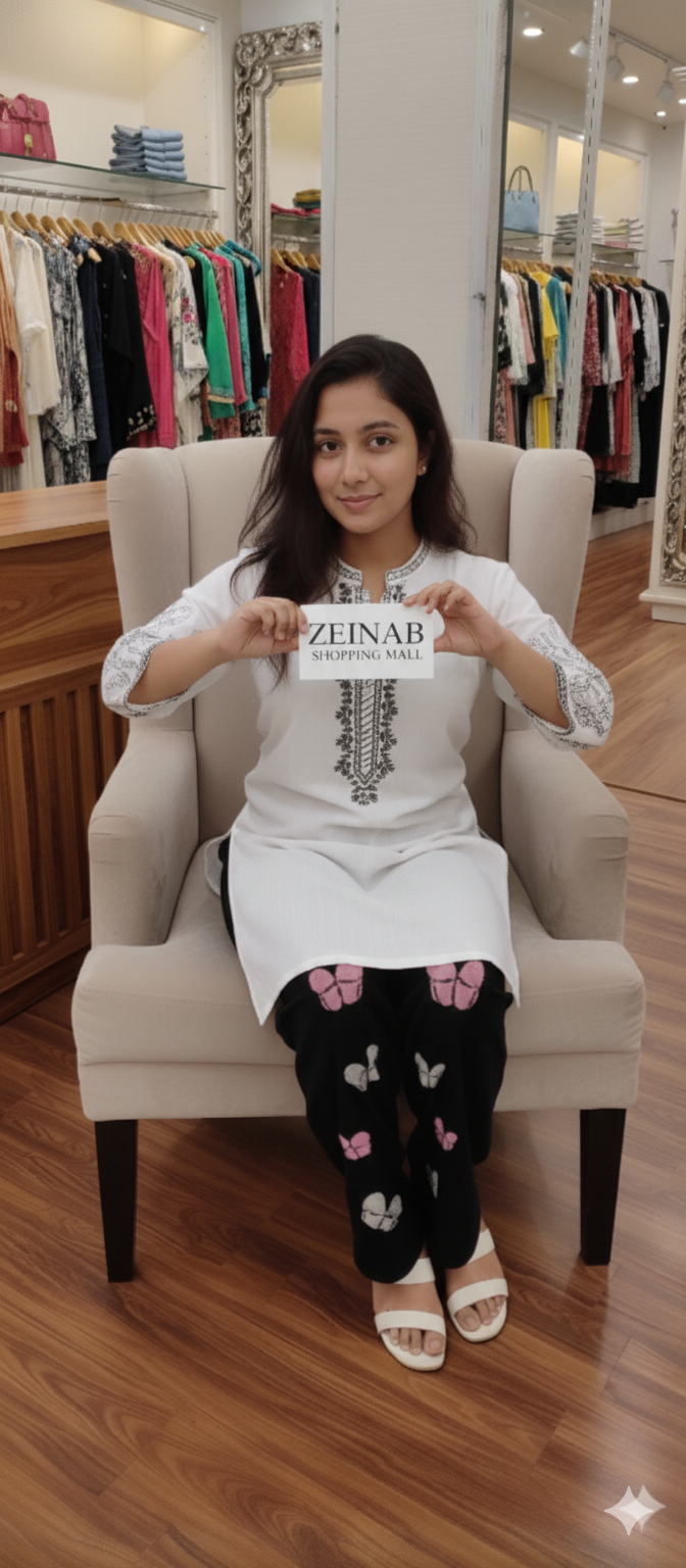 A0297-Stylish Sleeve Working Top With Plazo Pent 2pc