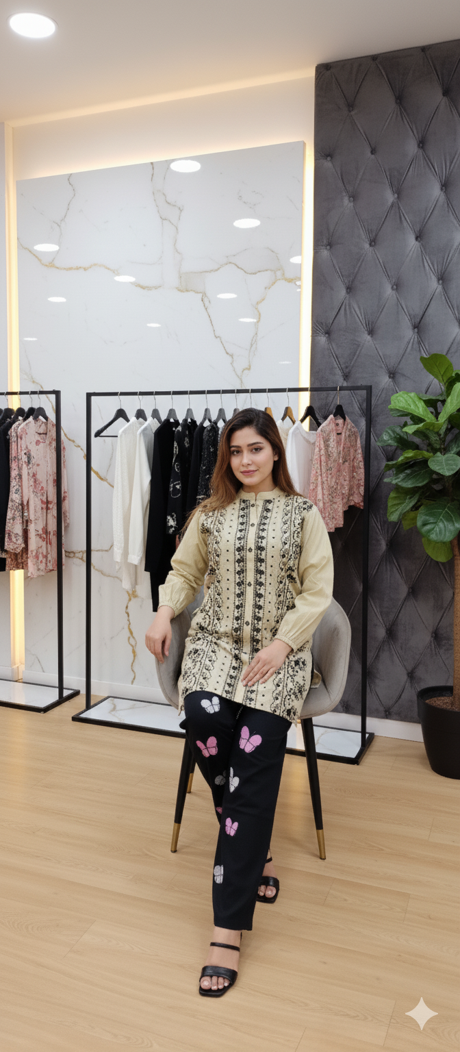 AFull Working Top With Plazo Pent 2pc