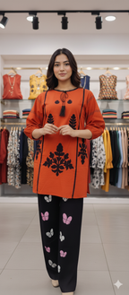 A0051-Stylish Top With Plazo Pent 2pc