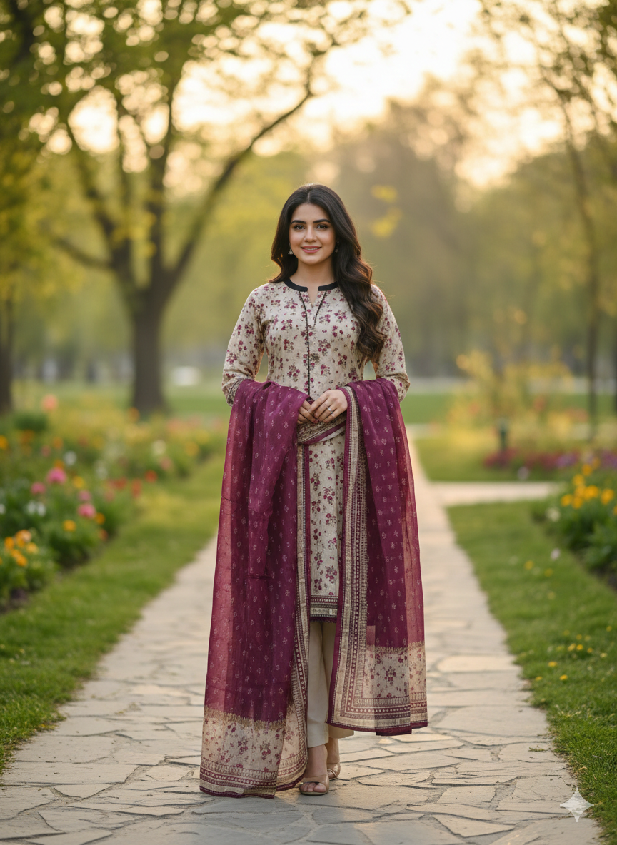 Binsaeed Summer Lawn 3pc