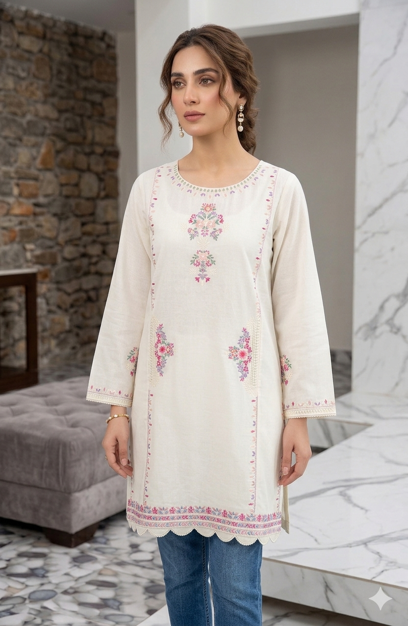 Single top embroidery work