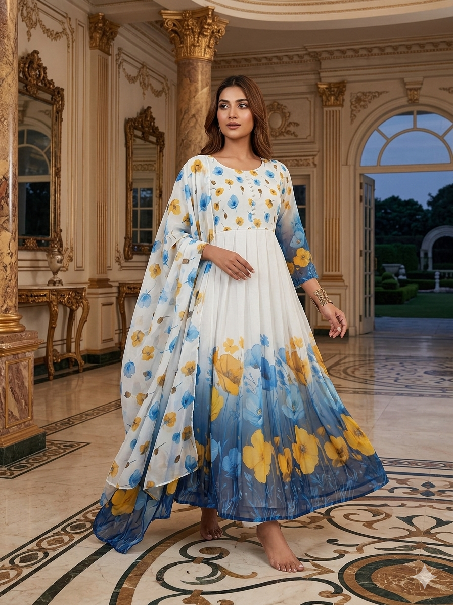 Stylish Chiffon Maxi 3pc