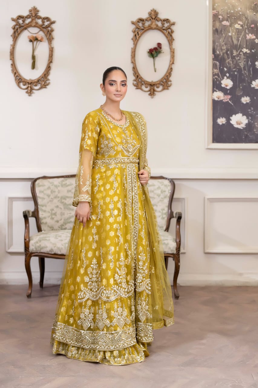 Open Style Havi Bridal Handmade Working Maxi 3pc