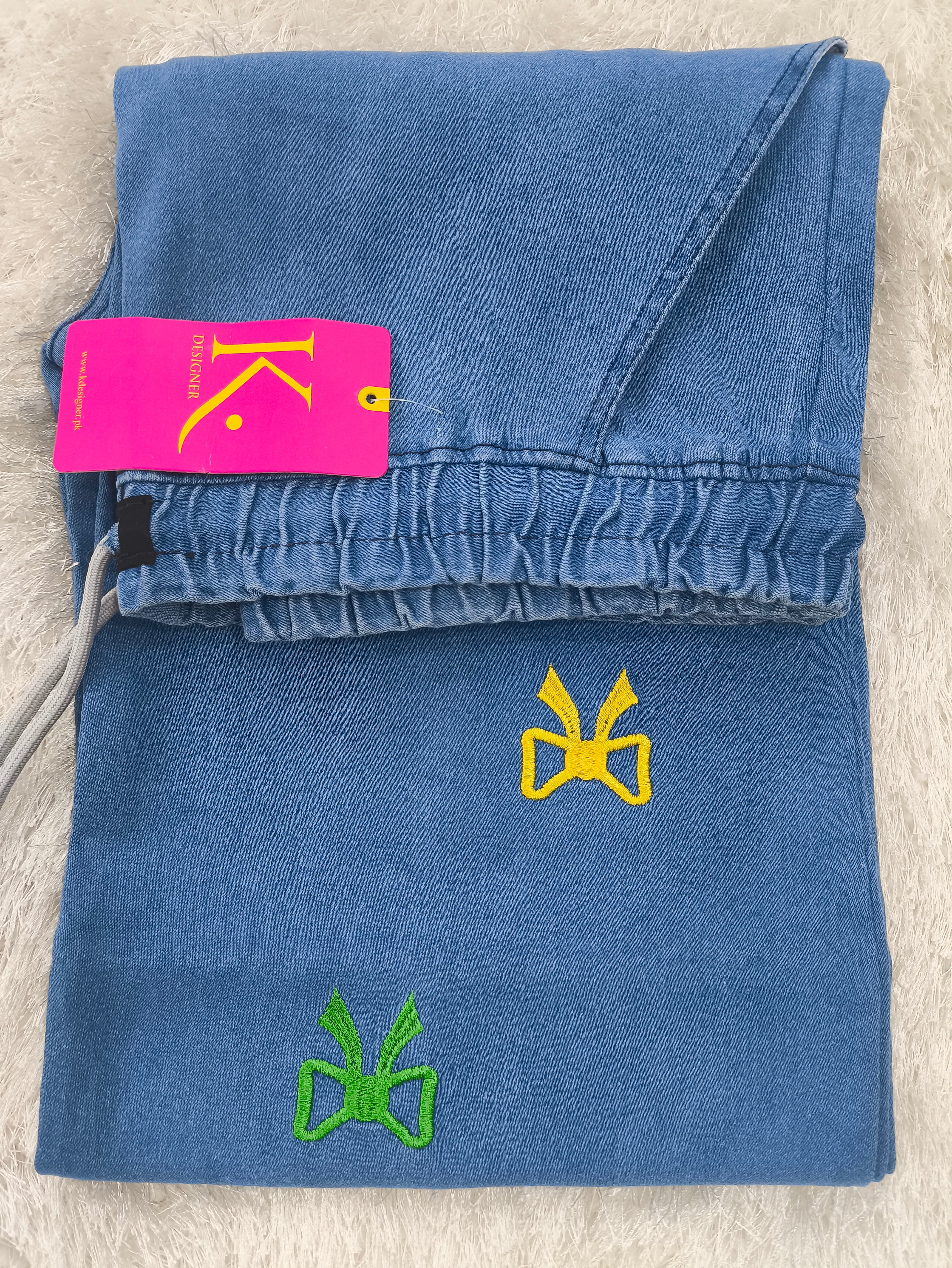 Embroidery Tai Style Plazo Jeans