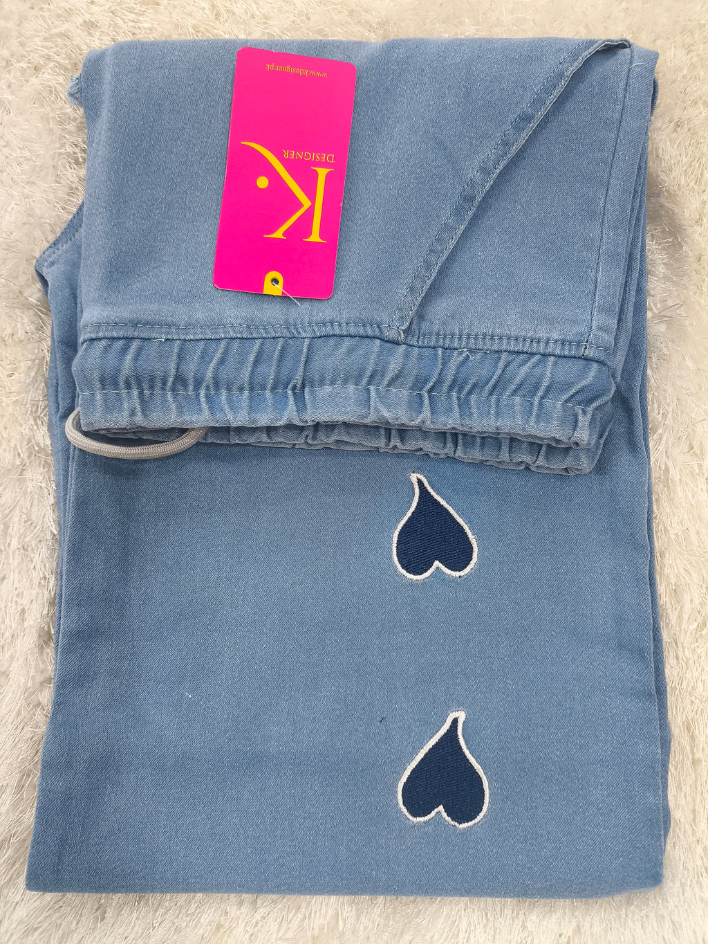 Stylish Heart Baggy Jeans