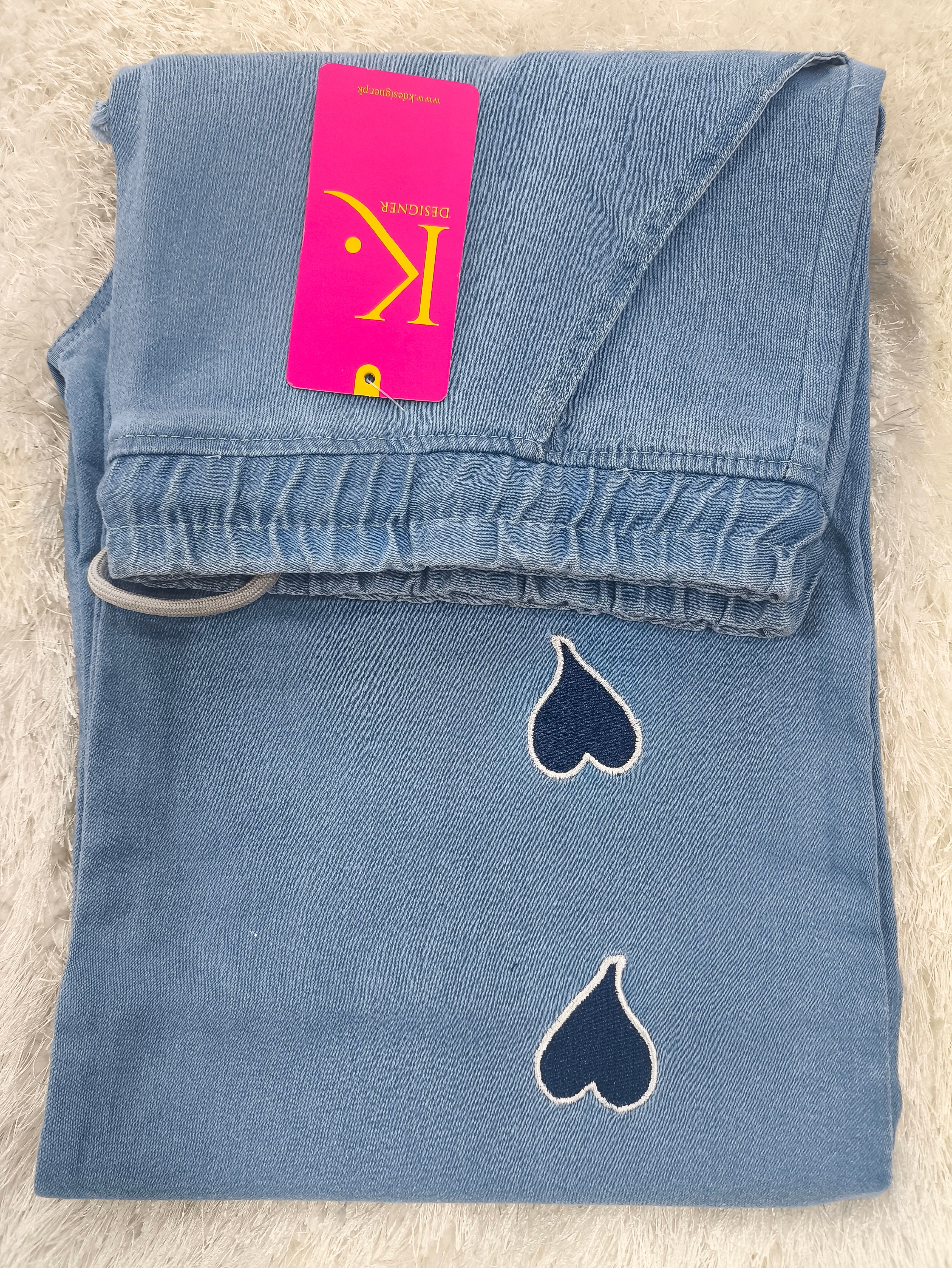 Stylish Heart Baggy Jeans