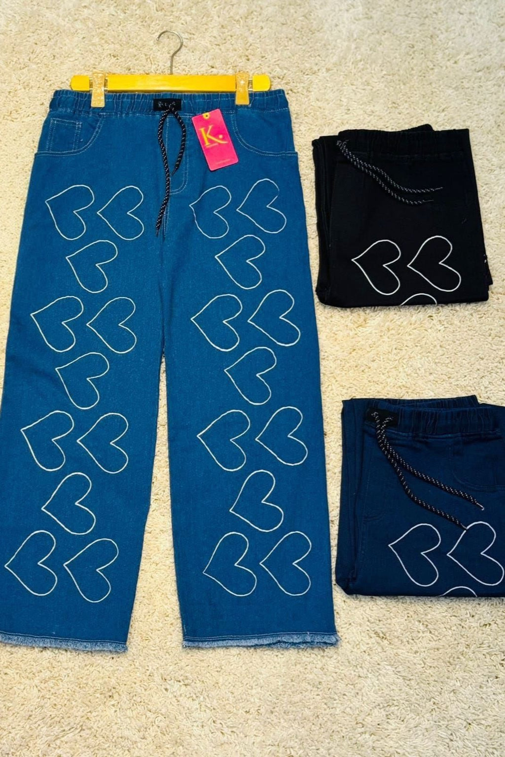 Heart Style Plazo Jeans