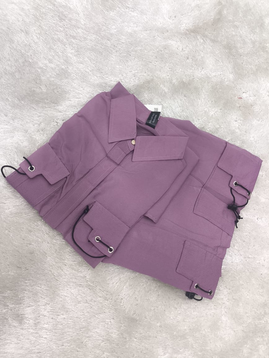 A0290- Stylish Pocket Shirt Cargo Trouser 2pc