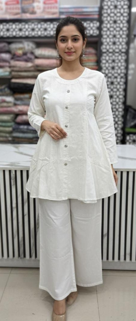 A0308-Our Hit Article Denim Frock Jeans 2pc