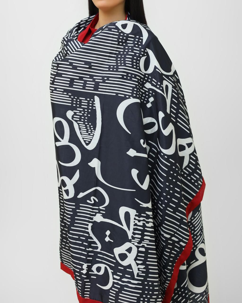 A0040- Stylish Grip Long Shirt With Cylogeaphy Dopata 3pc