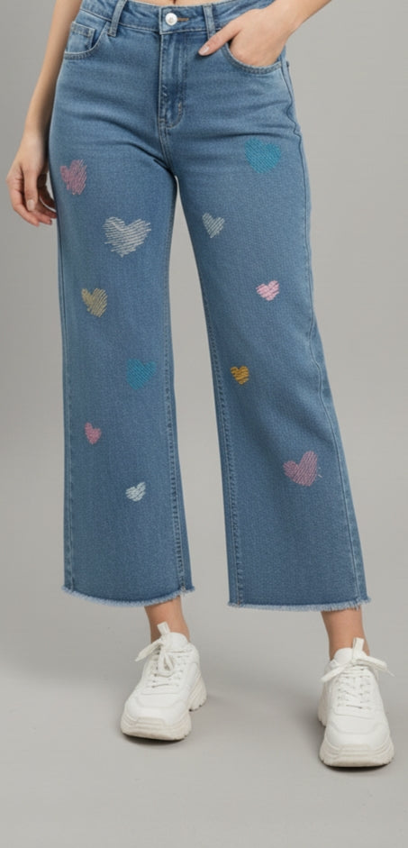 Stylish Heart Jeans