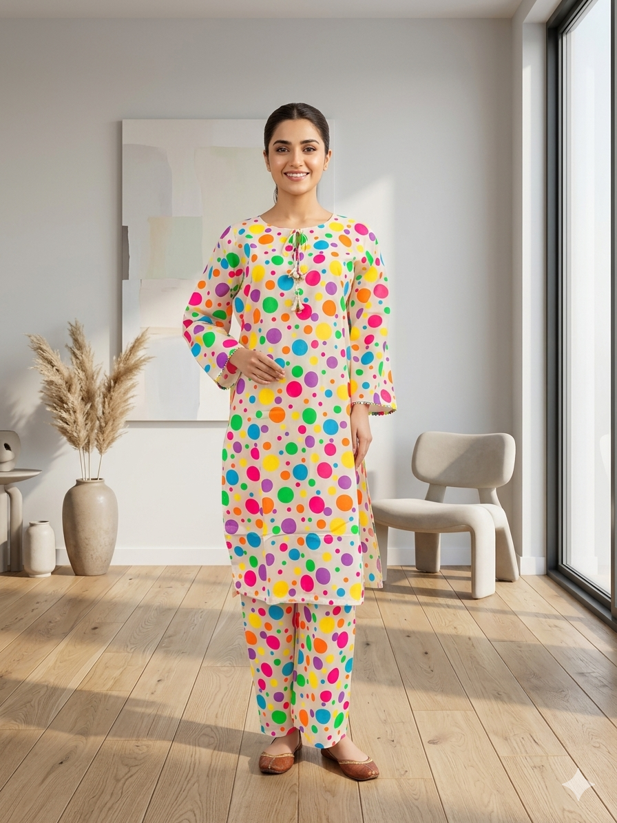 Stylish printed 2pc