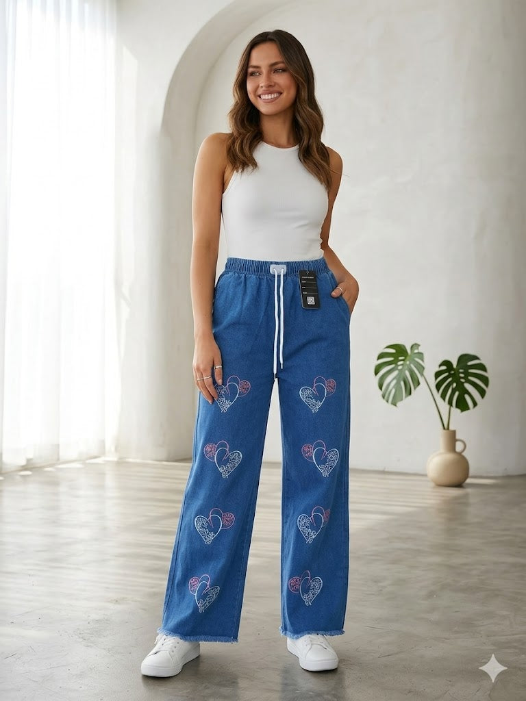 Double heart jeans