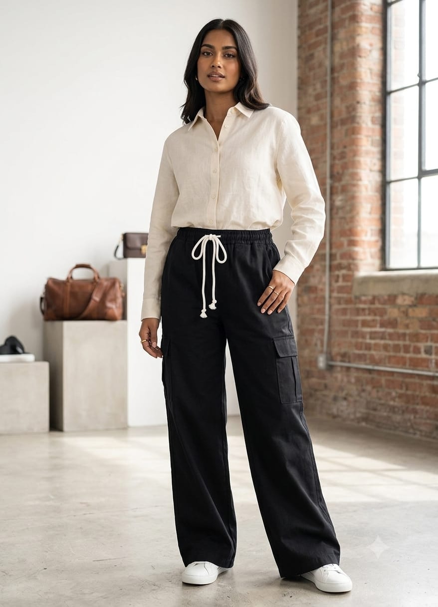 Cargo jeans black