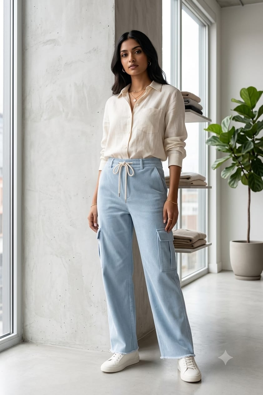 Cargo jeans sky