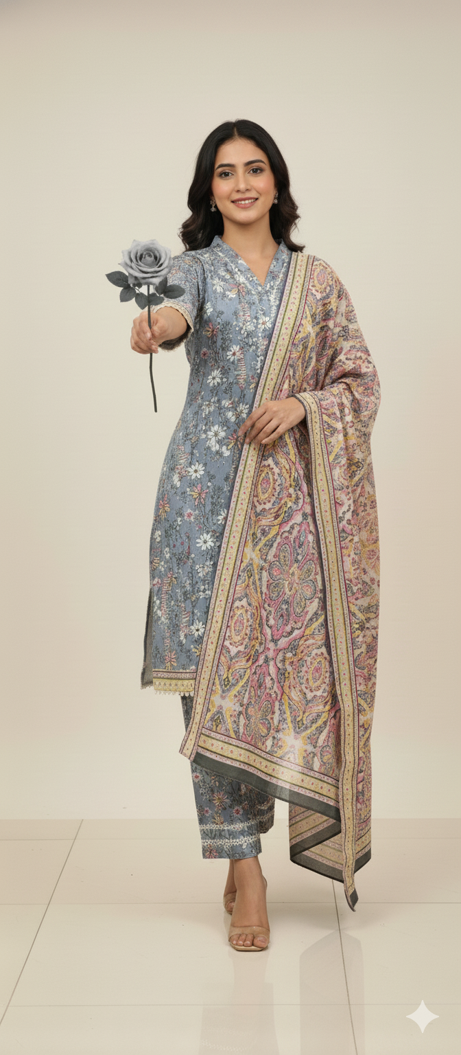 BinSaeed Khadar Shirt With Wool Shal 3pc