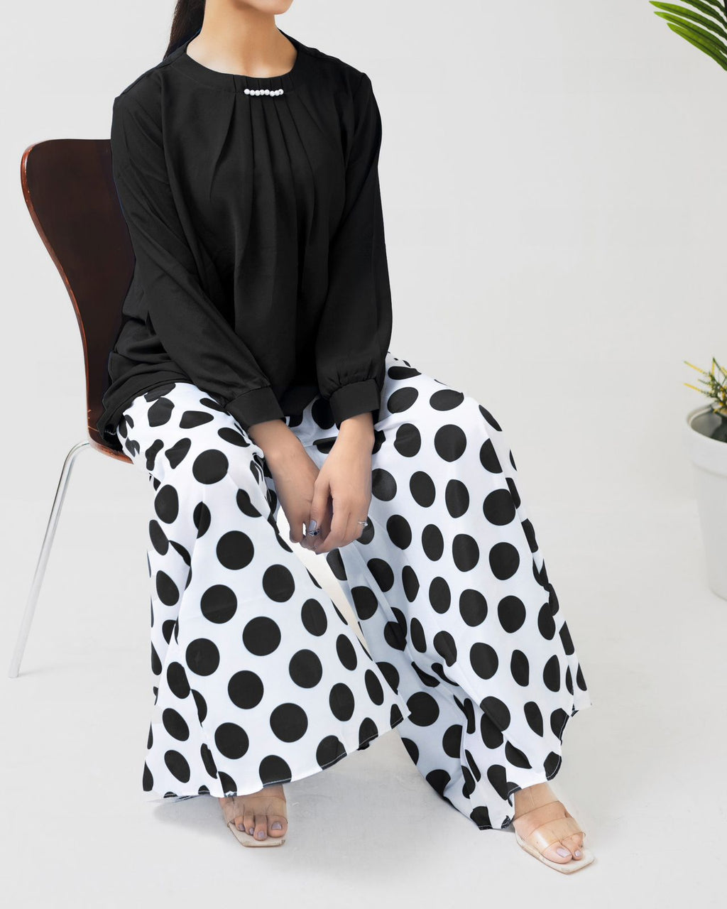 A0025- Grip Shirr Plazo 2pc