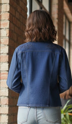 Stylish Embroidery Jeans Jacket