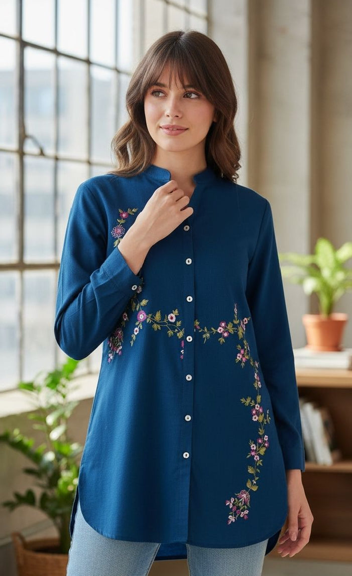 Stylish Multi Embroidery Single Shirt
