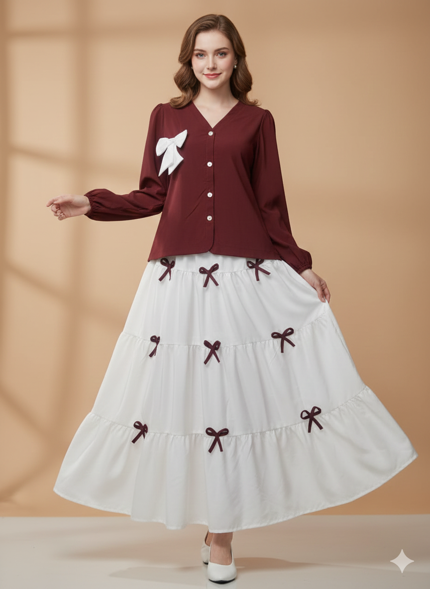 Stylish Imported Skirt Shirt 2pc