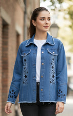 Stylish Embroidery Denim Jacket