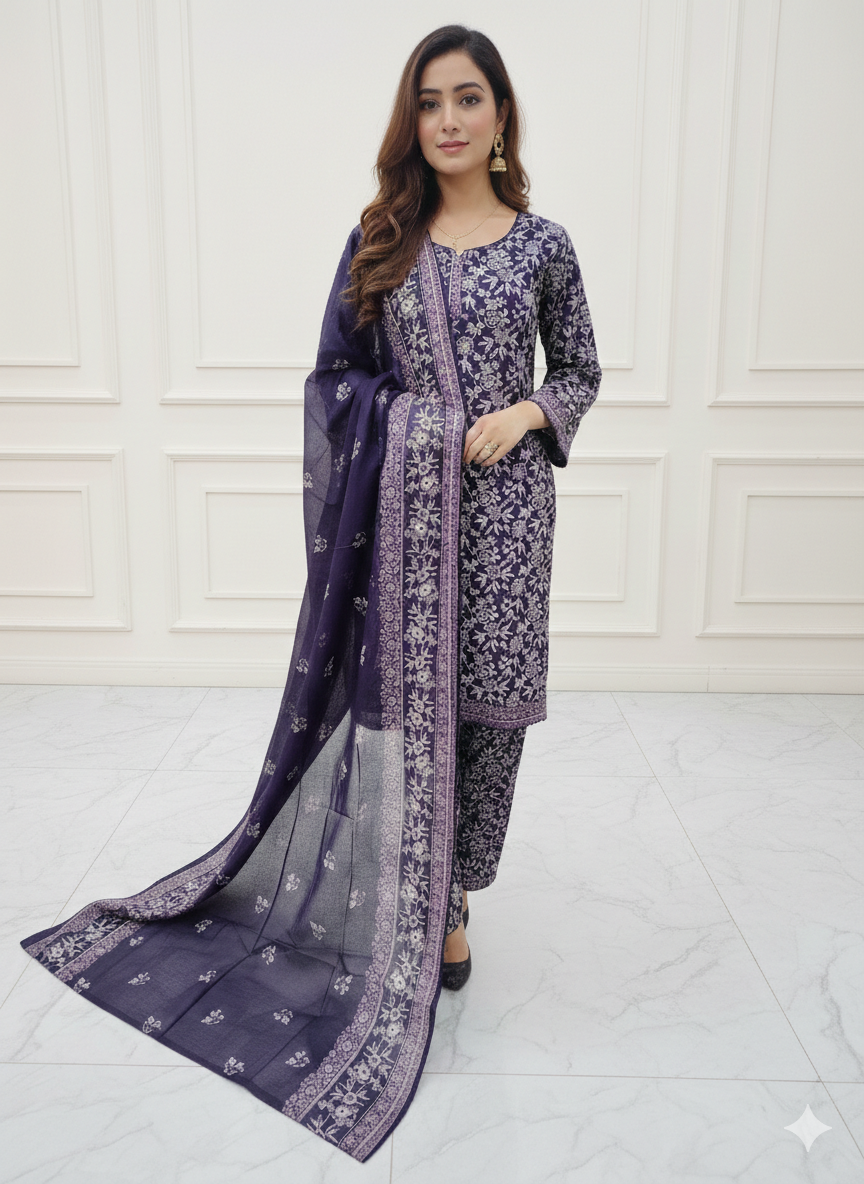 Bin Saeed Premium Lawn 3pc