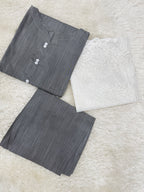 A0037-Casual Shirt Trouser With White Working Dopata 3pc