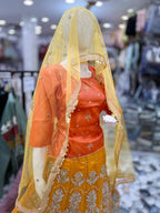 Stylish Mehndi Mirror Work 3pc