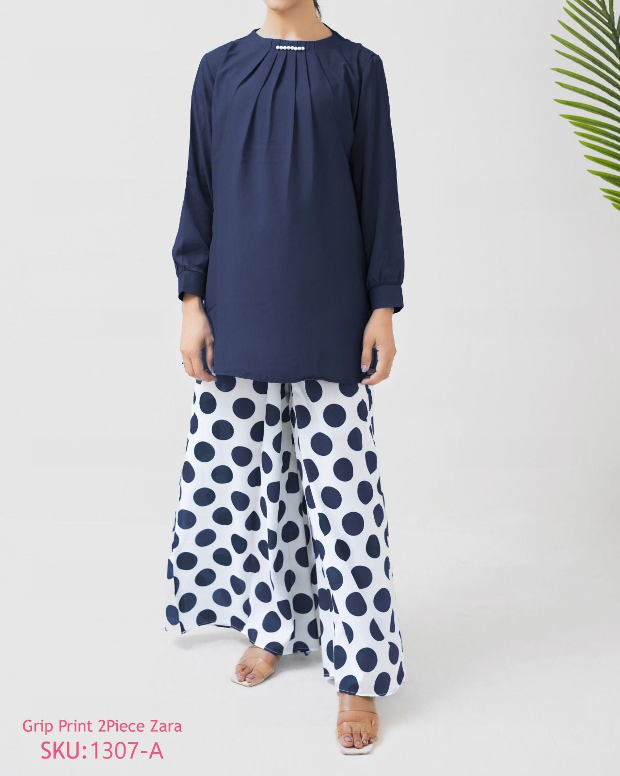 A0025- Grip Shirr Plazo 2pc